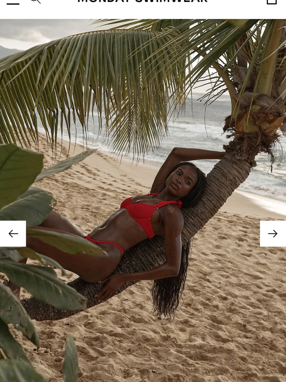 Monday Swimwear Honolulu chili pepper crinkle